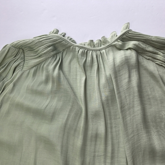 Maison D'Amelie Delicate Boho Pale Green Top. small - Picture 8 of 11